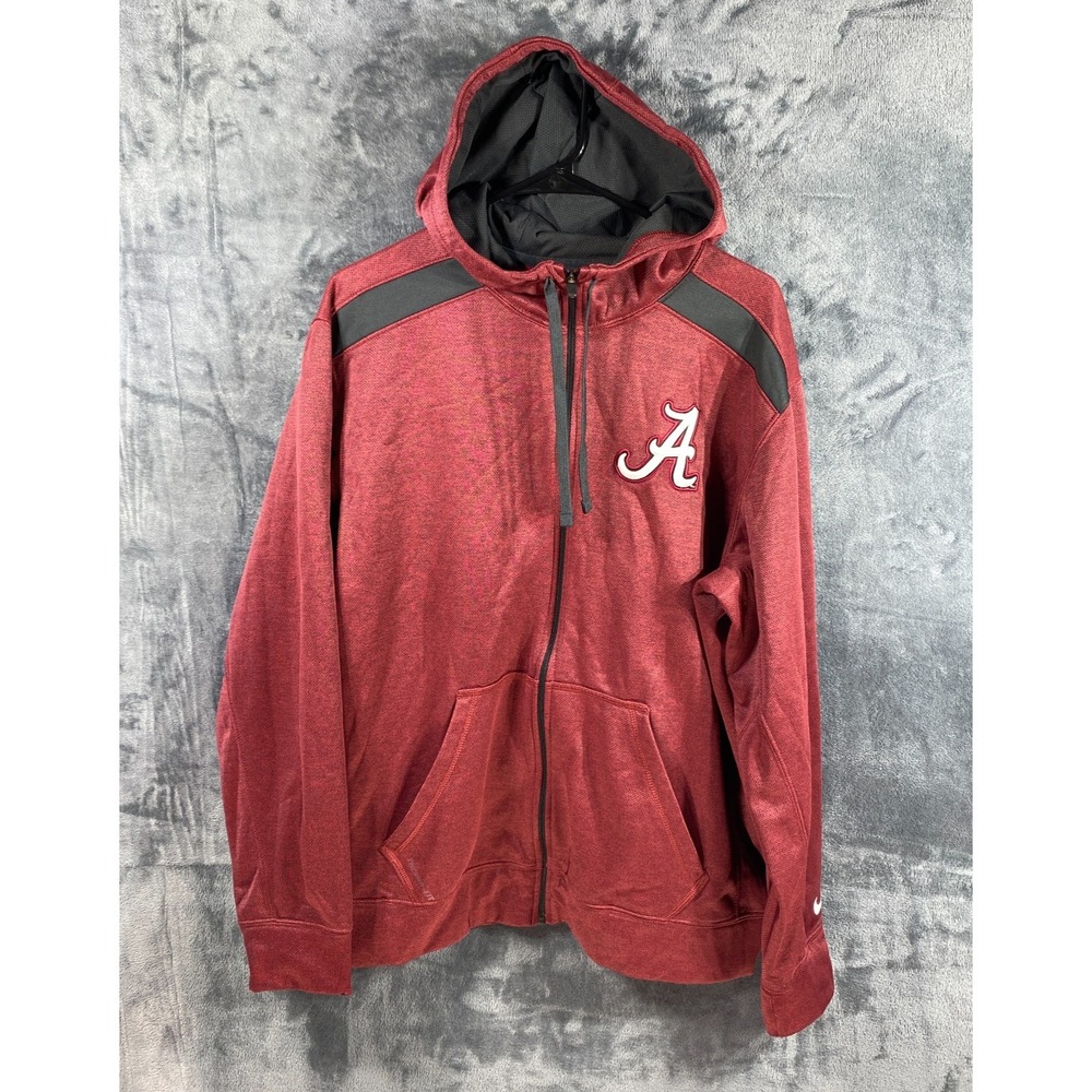 Alabama Crimson Tide Hoodie Mens Large Red Spec Nike Therma Fit College Football